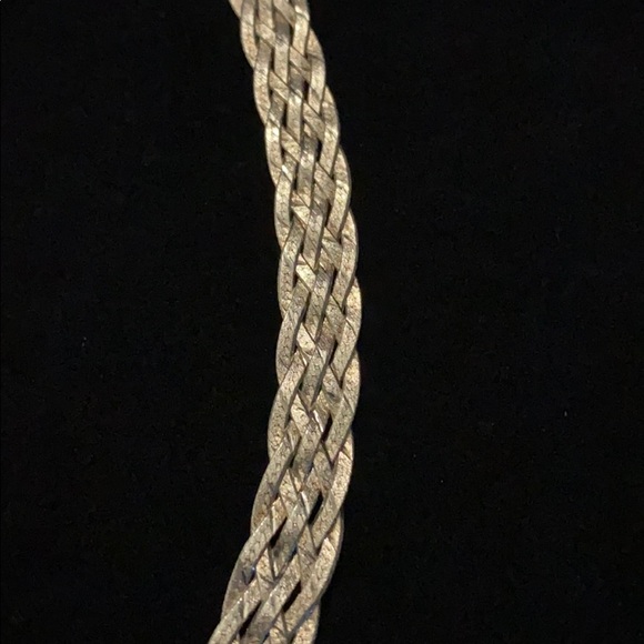 Sterling 7" Beautifully Braided Bracelet *Italy* - Picture 3 of 5